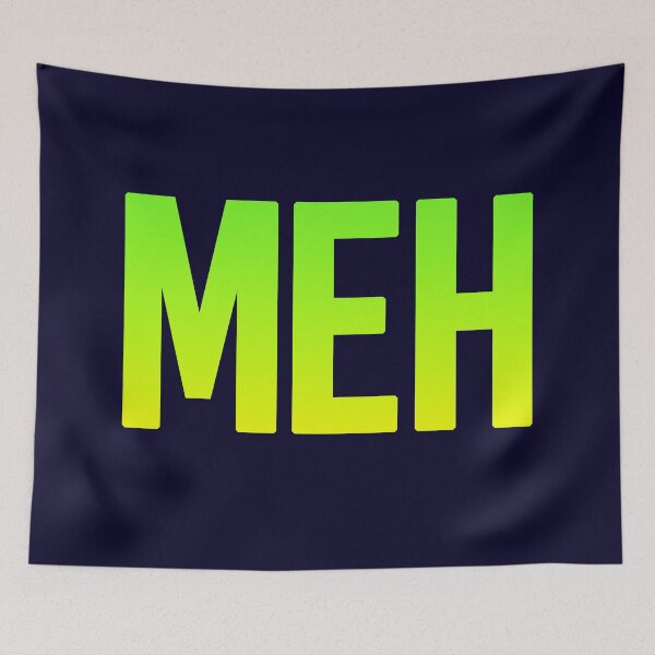 Item preview, Meh in Lime Green Bold  designed and sold by Memes N Lore .