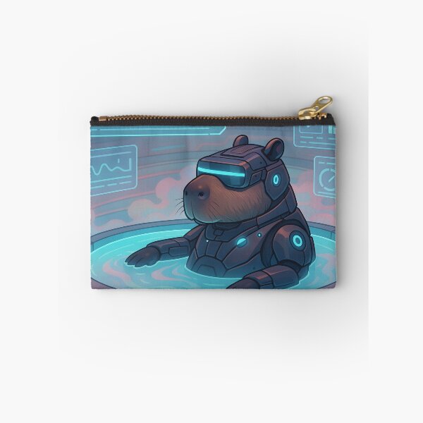 Item preview,  Cyber Capybara Relaxing in Virtual Hot Tub designed and sold by SassyArtistry.