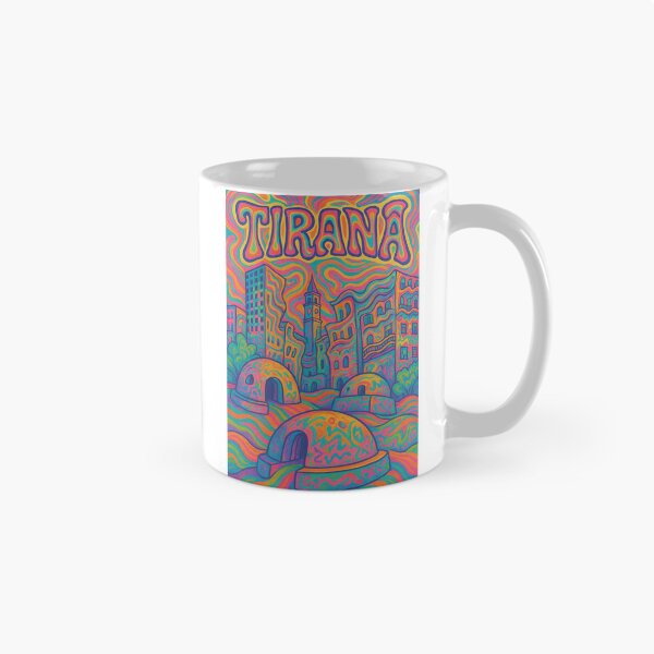 Item preview, Psychedelic Tirana Cityscape | Trippy Albania Art | Colorful Urban Vibes | Retro Balkan Poster | Surreal Tirana Travel Aesthetic designed and sold by PaintedPixels01.