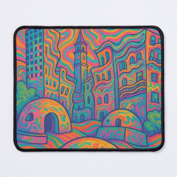 Item preview, Psychedelic Tirana Cityscape | Trippy Albania Art | Colorful Urban Vibes | Retro Balkan Poster | Surreal Tirana Travel Aesthetic designed and sold by PaintedPixels01.