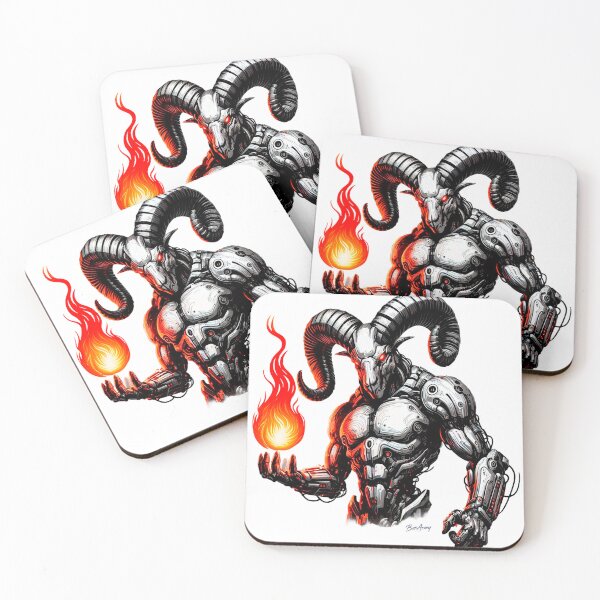 Item preview, Bot Aries, The Fireborn Zodiac Warrior designed and sold by Bot-Army.