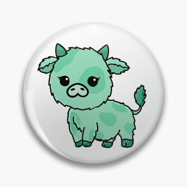 Item preview, Teal Fluffy Cow designed and sold by The Rabbit Den.