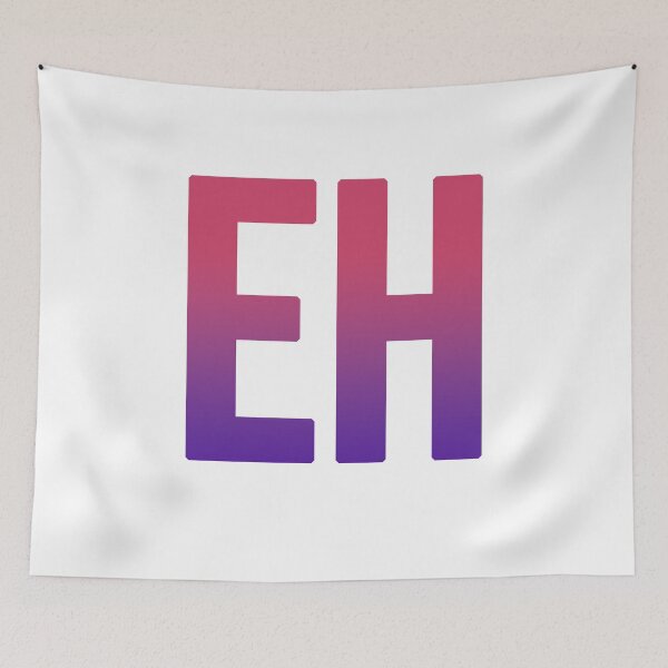Item preview, EH in Red and Purple Bold  designed and sold by Memes N Lore .
