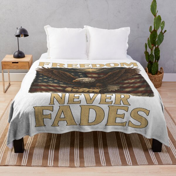 Item preview, Freedom Never Fades – Patriotic Bald Eagle & American Flag Vintage Art designed and sold by VueArts.