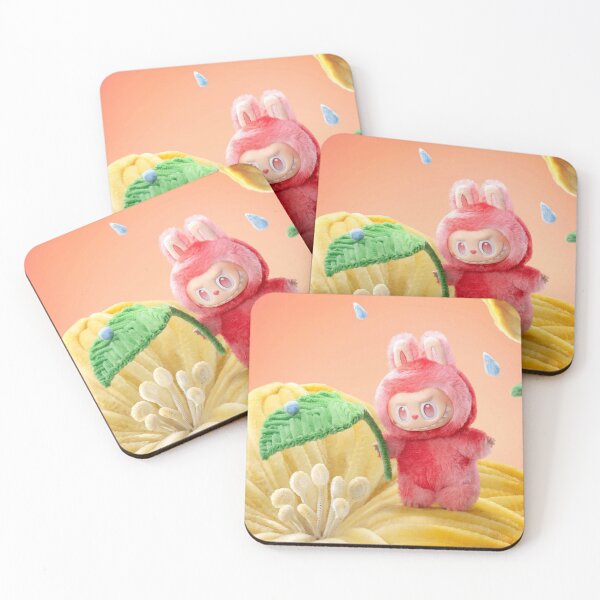 Item preview, Pinky Labubu Resting on Yellow Flower designed and sold by Co-Stella.