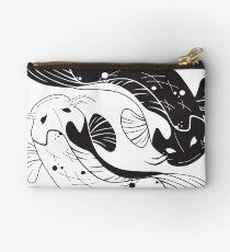 Bolso de mano Koi blanco y negro