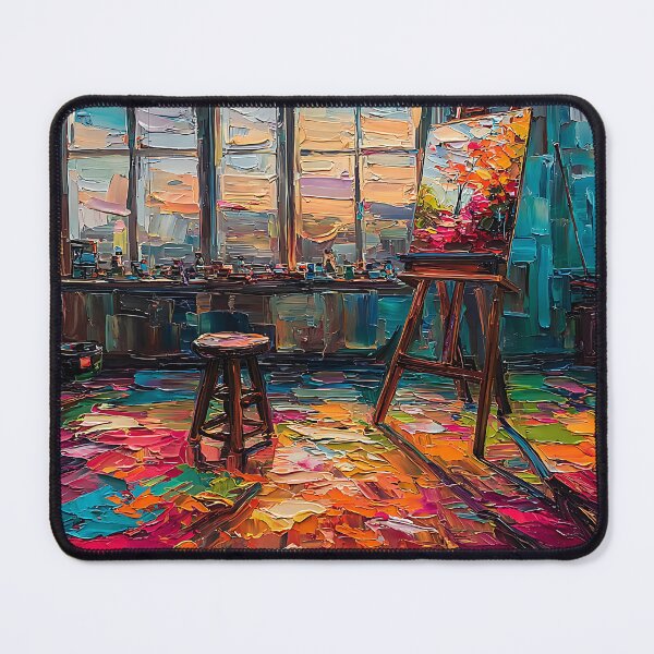 Item preview, "Studio of Color – Impressionist Painting of Creative Space" designed and sold by SantiLab.
