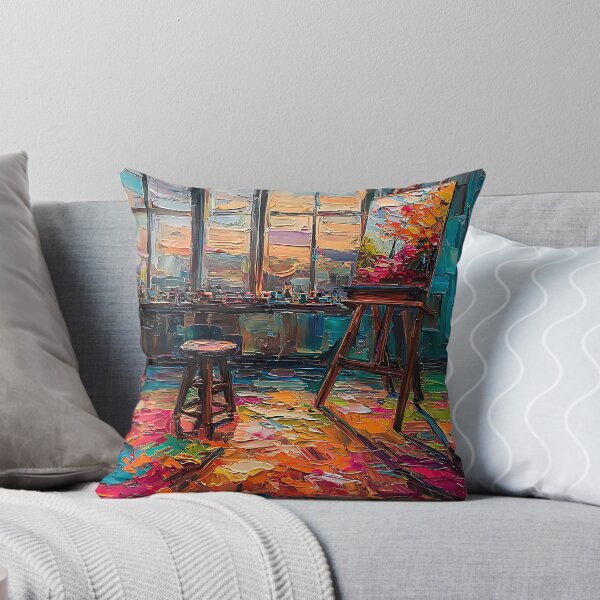 Item preview, "Studio of Color – Impressionist Painting of Creative Space" designed and sold by SantiLab.