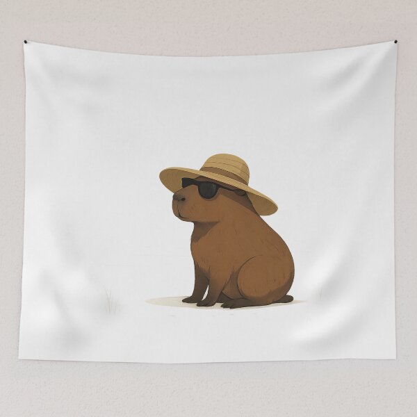 Item preview, Beach Bum Capybara – Hat, Sun & Zero Stress designed and sold by Capybarastore_77.