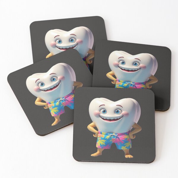 Item preview, Cool Cartoon Tooth Wearing Beach Shorts designed and sold by Golden-flower22.