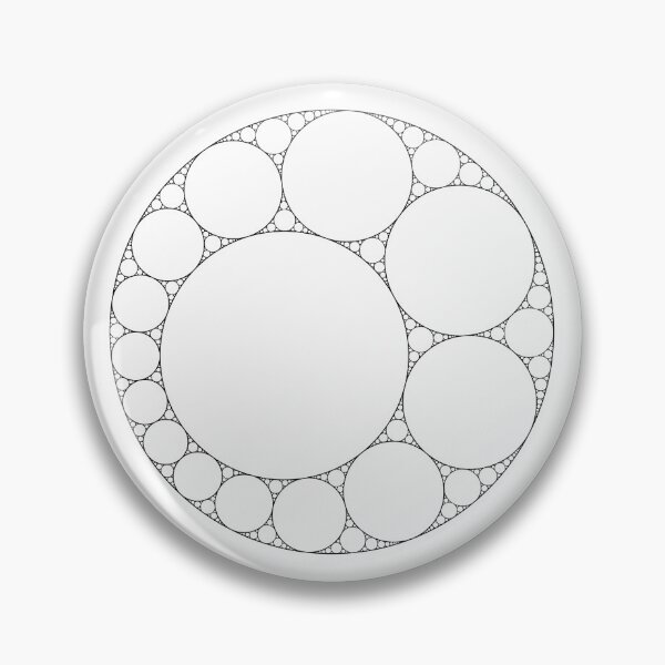Item preview, Inverted Apollonian Gasket Circle Fractal (black, for light background) designed and sold by Dave LeCompte's Big Dice Games Shop.