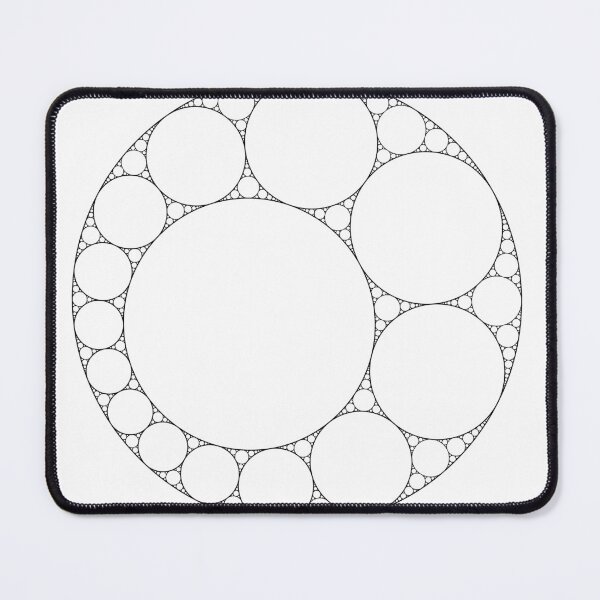 Item preview, Inverted Apollonian Gasket Circle Fractal (black, for light background) designed and sold by Dave LeCompte's Big Dice Games Shop.