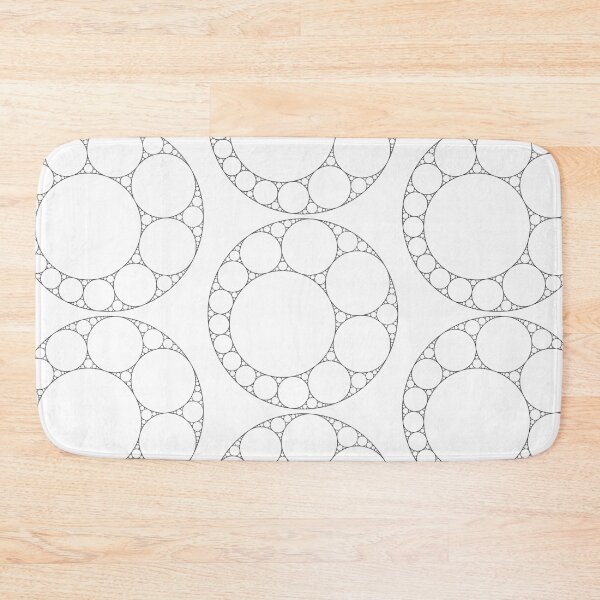 Item preview, Inverted Apollonian Gasket Circle Fractal (black, for light background) designed and sold by Dave LeCompte's Big Dice Games Shop.