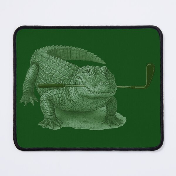 Item preview, Golfing Alligator - Vintage Green Gator Golf Art designed and sold by donwillisjrart.