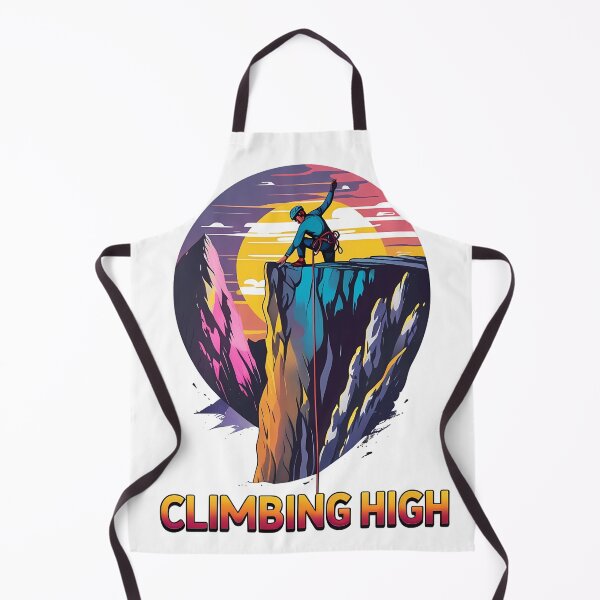 Item preview, Climbing High – Retro Rock Climbing Sunset Vector | Reach the Top Adventure Art designed and sold by LoliDesignShop.