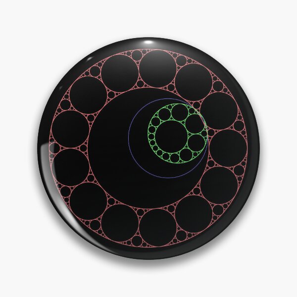 Item preview, Apollonian Gasket Circle Fractal With Inversion (pale, for dark background) designed and sold by Dave LeCompte's Big Dice Games Shop.