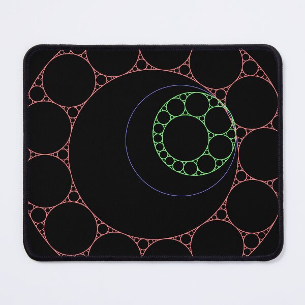 Item preview, Apollonian Gasket Circle Fractal With Inversion (pale, for dark background) designed and sold by Dave LeCompte's Big Dice Games Shop.