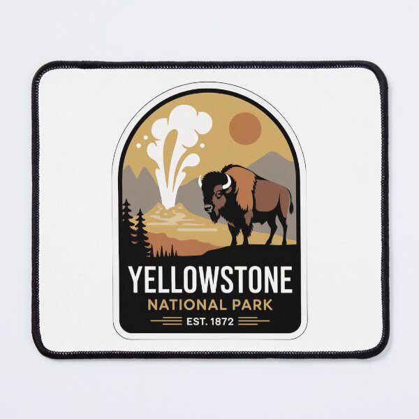 Item preview, Yellowstone National Park Sticker Geysers Wildlife Nature Adventure designed and sold by carshapes.