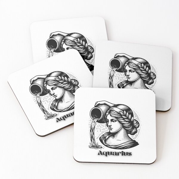 Item preview, Aquarius Water-Bearer Zodiac Tattoo Art designed and sold by ZodiacVibesStudio.