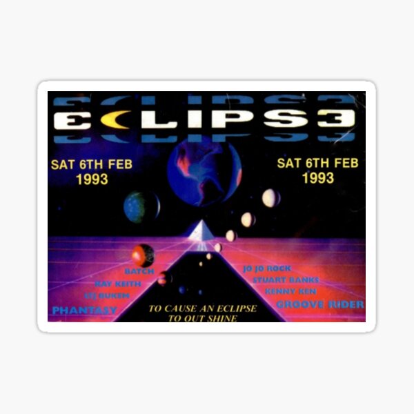 Item preview, Eclipse rave flyer 1993 designed and sold by 1LuckyLuna3.
