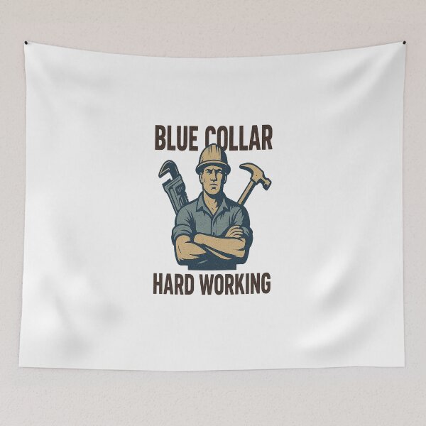 Item preview, Blue Collar Hard Working Vintage designed and sold by Picelmintco.
