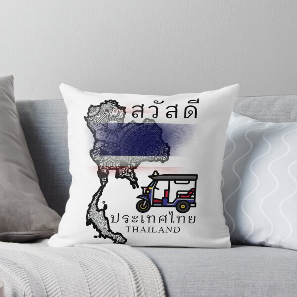 Item preview, Mandala Thailand Map with Neon Tuk Tuk designed and sold by miaoxiang9.