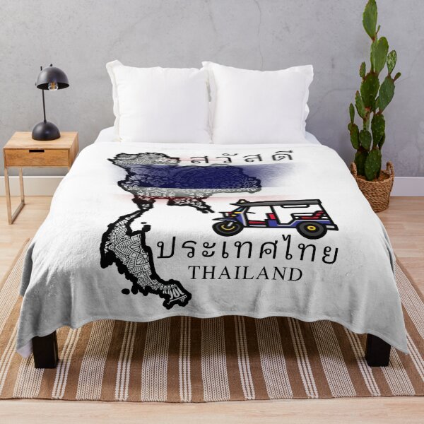 Item preview, Mandala Thailand Map with Neon Tuk Tuk designed and sold by miaoxiang9.