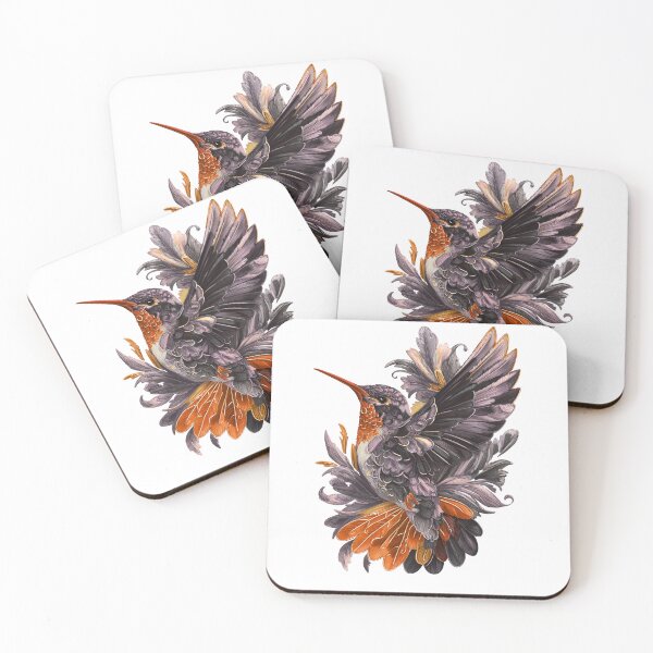Item preview, "Colorful Hummingbird Embroidery on Fabric – Hand-Stitched Textile Art" designed and sold by SantiLab.