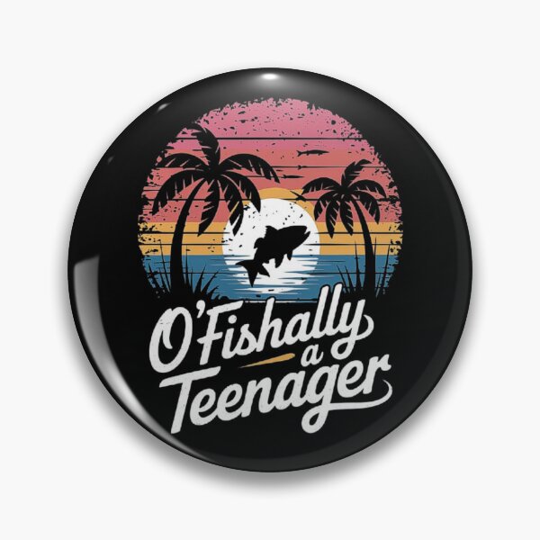 Item preview, O’Fishally a Teenager – Funny Fishing Birthday Sunset Design designed and sold by love3617.