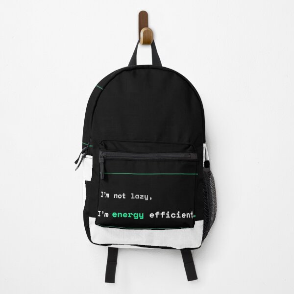 Item preview, I'm Not Lazy, I'm Energy-Efficient – Funny Minimalist Tech-Inspired Quote designed and sold by PrescribedPeace.