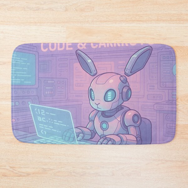 Item preview,  Code and Carrots – Cyber Bunny Programmer designed and sold by SassyArtistry.