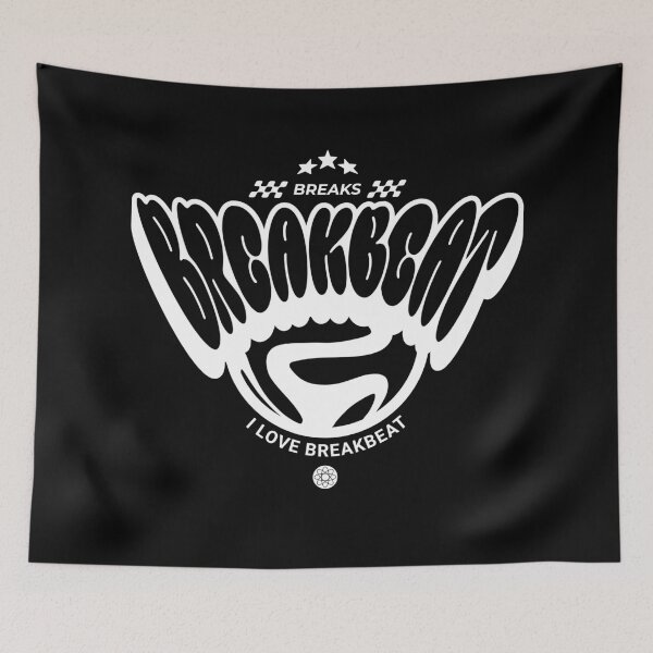 Item preview, BREAKBEAT  - 00's Y2K bubble font (White)  designed and sold by Discothreadz.
