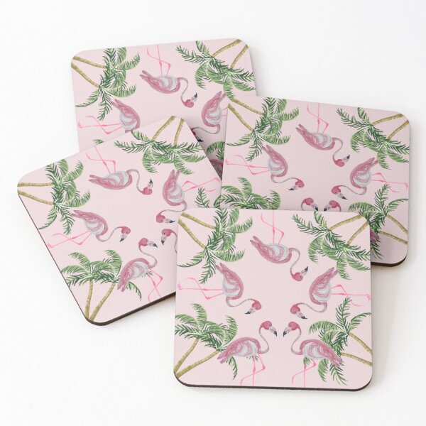 Item preview, Flamingo Palm Tree hand painted  designed and sold by monpetitbijou.