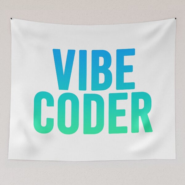 Item preview, Vibe Coder Teal and Blue designed and sold by Memes N Lore .