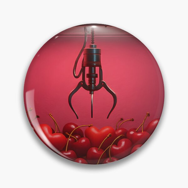 Item preview,  Claw Machine Filled with Red Balls – Neon Arcade Art designed and sold by SassyArtistry.