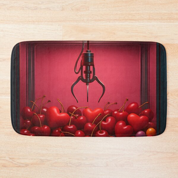 Item preview,  Claw Machine Filled with Red Balls – Neon Arcade Art designed and sold by SassyArtistry.