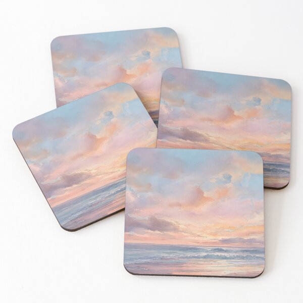 Item preview, A beach at sunset with soft clouds 8 designed and sold by FlaskLab.