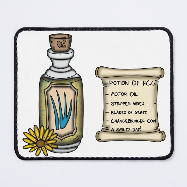 Item preview, Fresh Cut Grass Potion Bottle and Ingredient List designed and sold by LunarAshes.