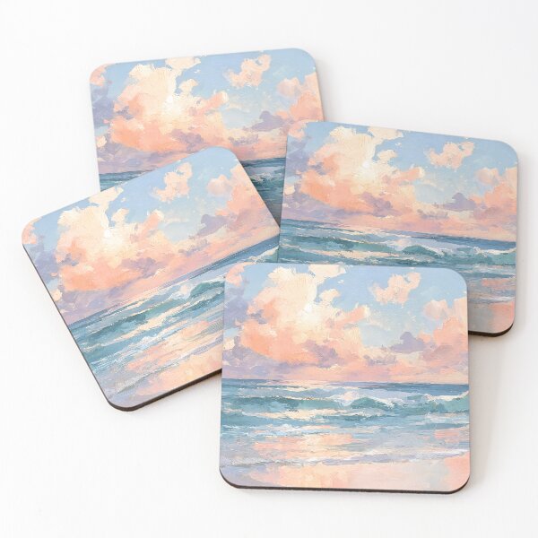 Item preview, A beach at sunset with soft clouds 7 designed and sold by FlaskLab.