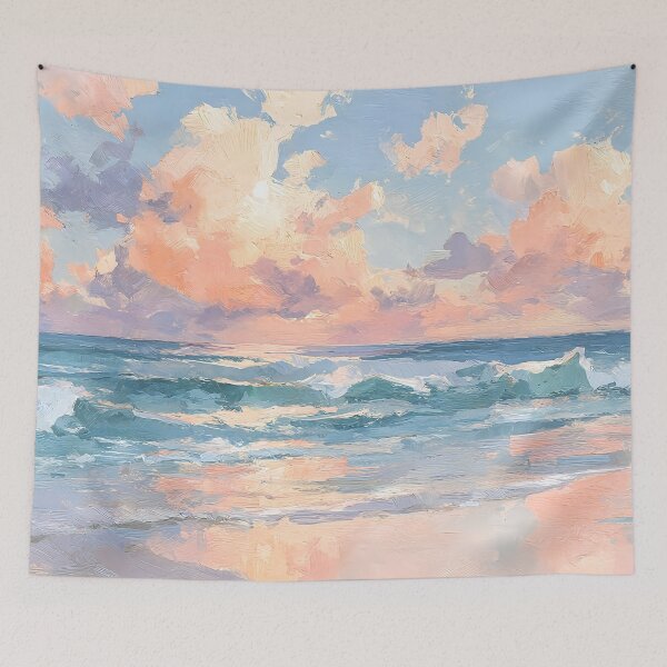 Item preview, A beach at sunset with soft clouds 7 designed and sold by FlaskLab.