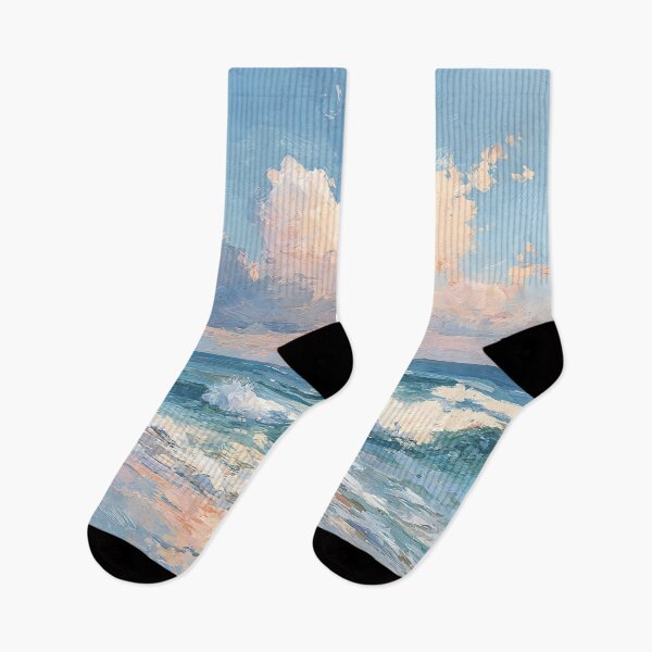 Item preview, A beach at sunset with soft clouds 6 designed and sold by FlaskLab.