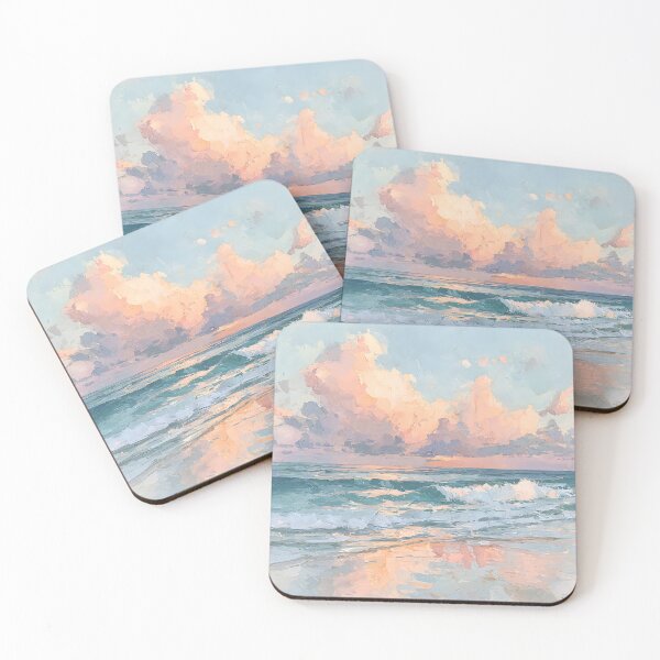Item preview,  A beach at sunset with soft clouds 5 designed and sold by FlaskLab.