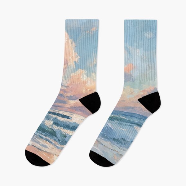 Item preview, A beach at sunset with soft clouds 4 designed and sold by FlaskLab.