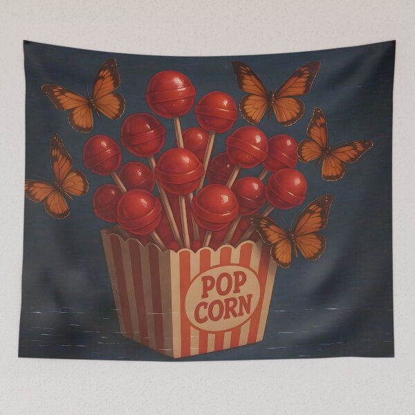 Item preview,  Surreal Popcorn Bucket with Lollipops and Butterflies designed and sold by SassyArtistry.