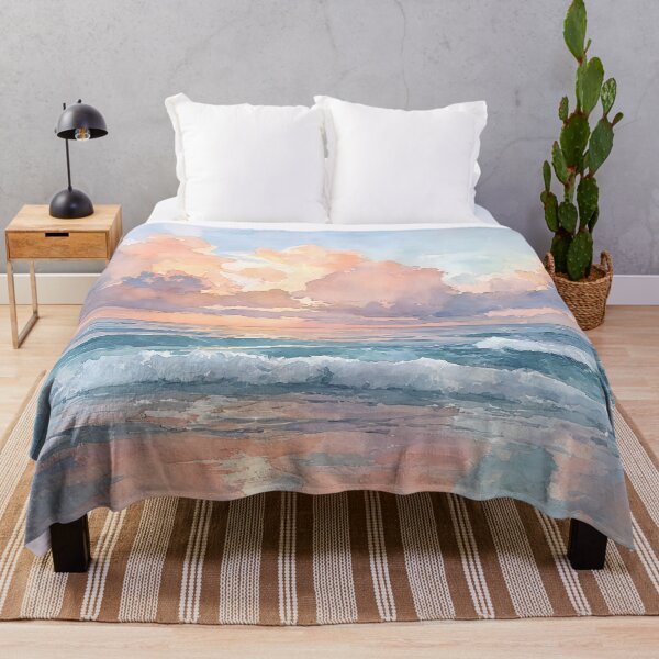 Item preview, A beach at sunset with soft clouds 2 designed and sold by FlaskLab.