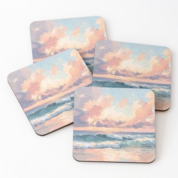 Item preview,  A beach at sunset with soft clouds 1 designed and sold by FlaskLab.