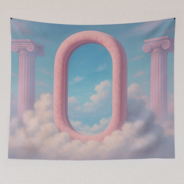 Item preview,  Surreal Pink Arch and Pillars in Dreamy Clouds designed and sold by SassyArtistry.