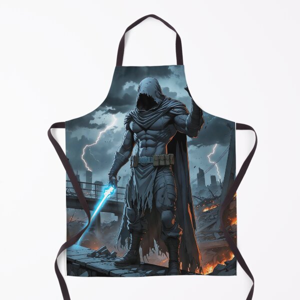 Item preview, Brother Ra’d: Blade of the Stormborn. Hooded Warrior in Destroyed Cityscape designed and sold by tarotstarostina.
