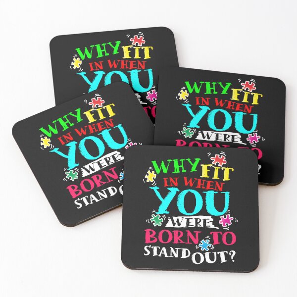 Item preview, Born to Stand Out – Colorful Puzzle Piece Quote Design designed and sold by miaoxiang9.
