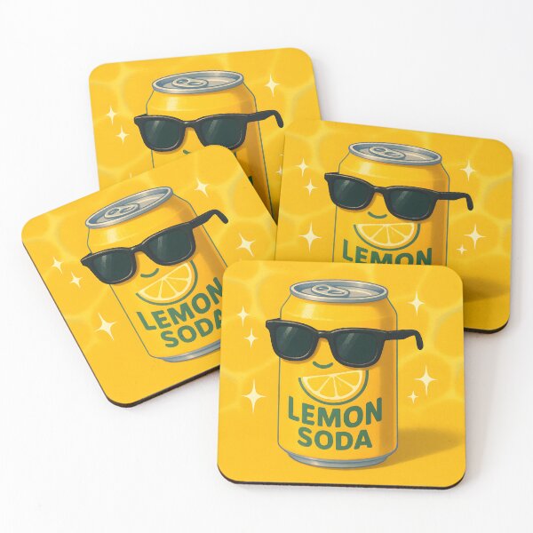 Item preview,  Cool Lemon Soda Can with Sunglasses designed and sold by SassyArtistry.
